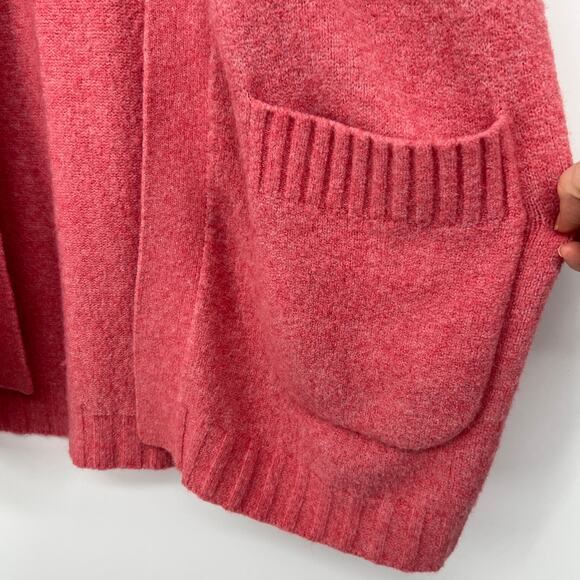 J.Crew Wool Alpaca Blend Open Cardigan Sweater Small Pink Long Lined Pockets - Picture 5 of 9
